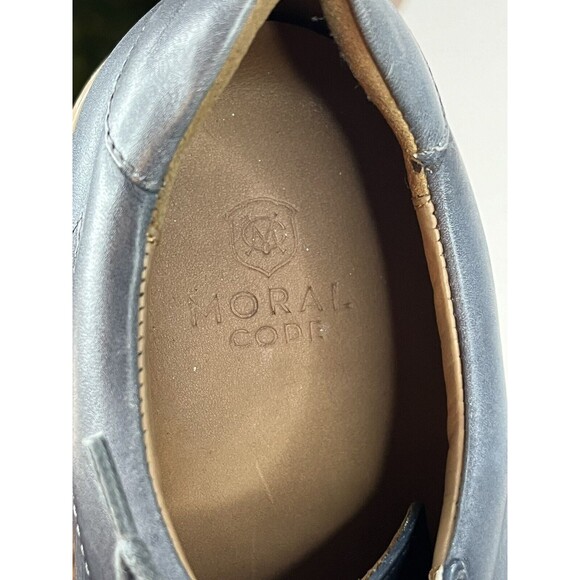 Moral Code Quintus Navy Leather Men’s Sneakers Size 11 M 10054-402 - Picture 7 of 9